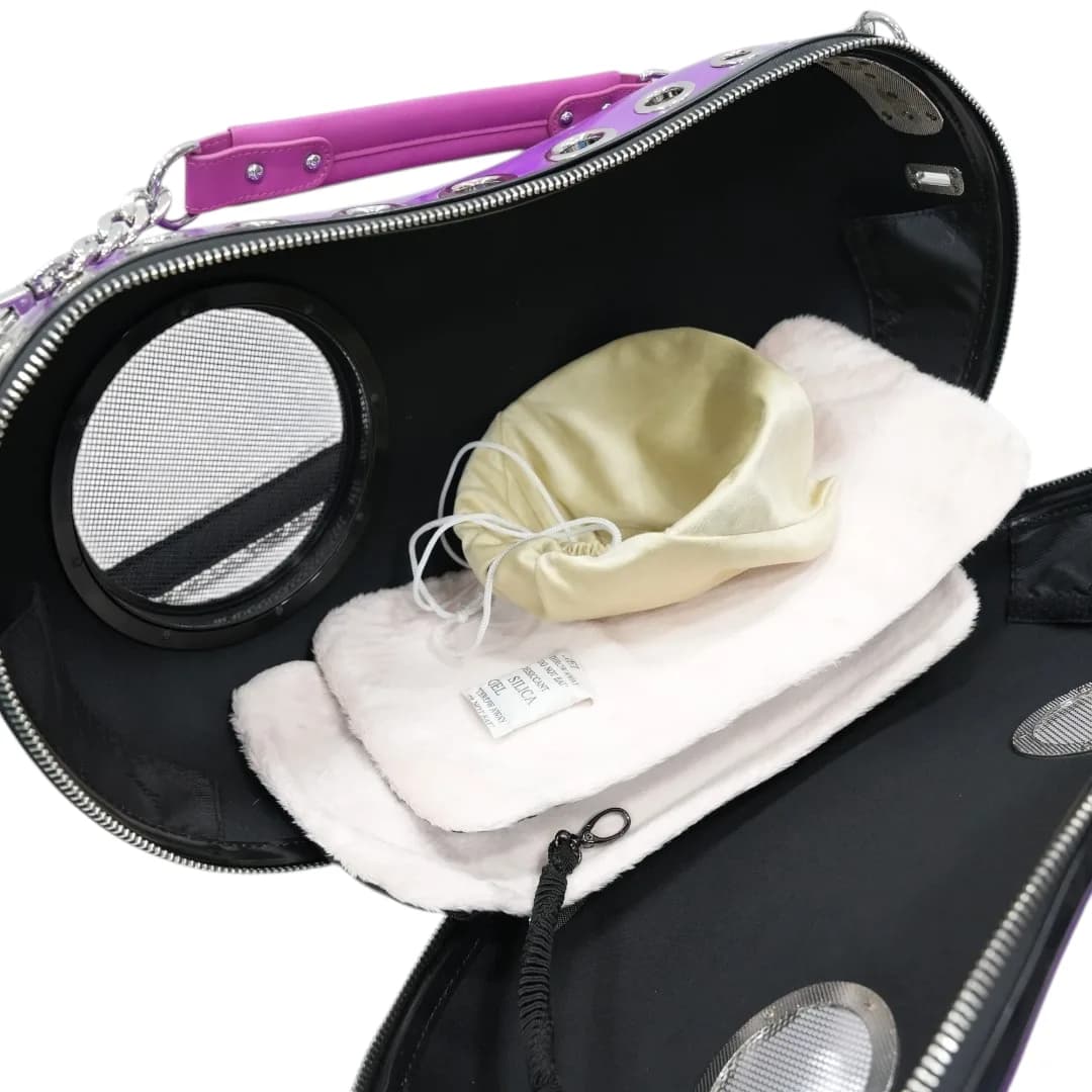 Stylish Purple Capsule Pet Carrier thumbnail 5