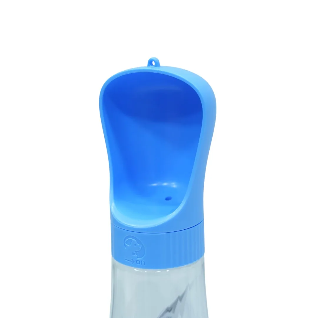 Blue Portable Pet Water Bottle with Scoop Cap thumbnail 3
