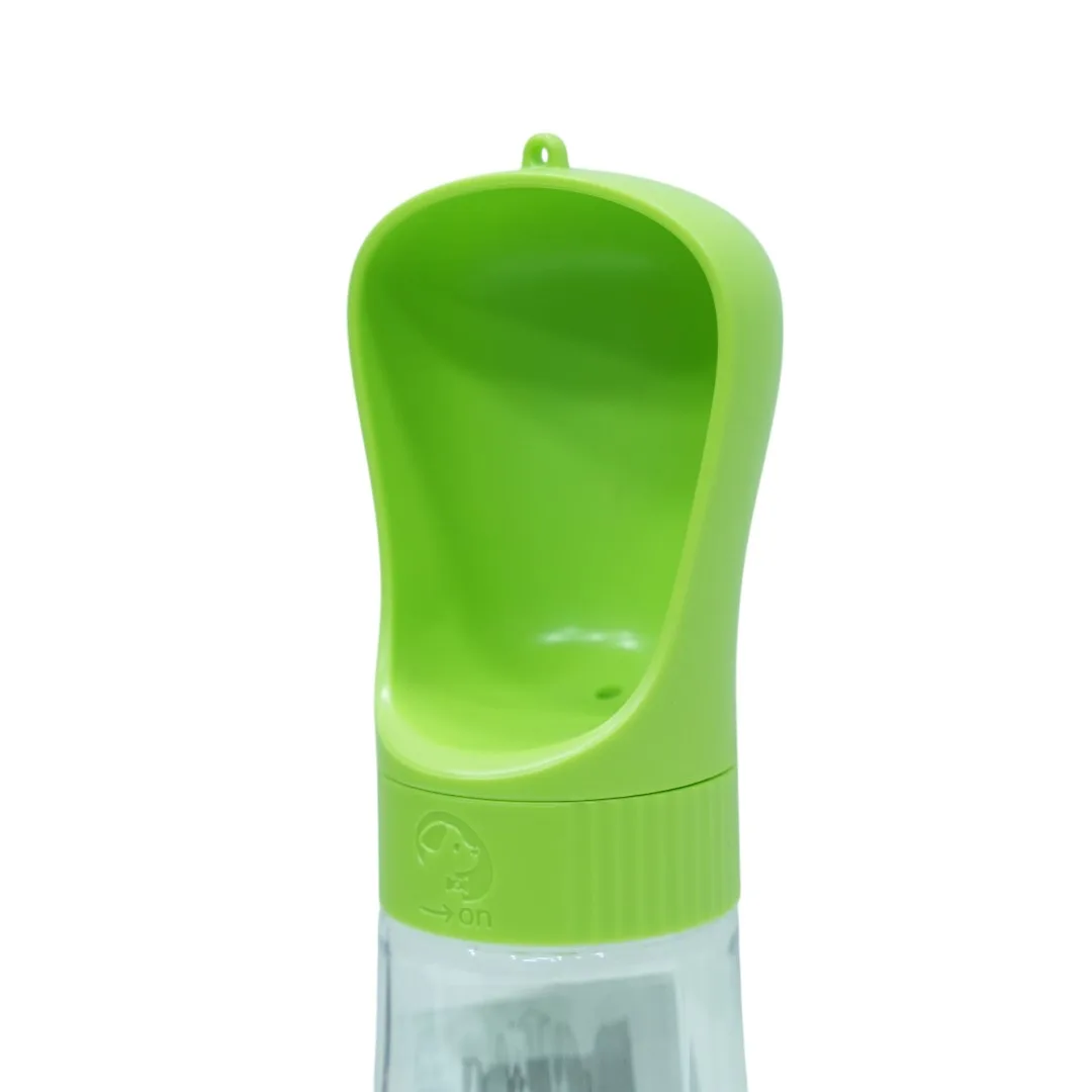 Green Portable Pet Water Bottle with Scoop Cap thumbnail 3