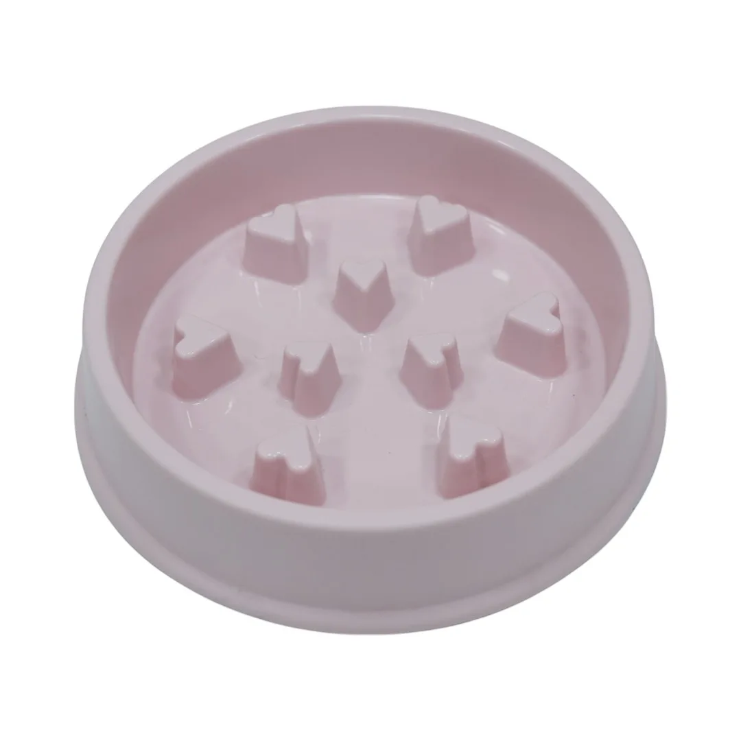 Slow Feeder Pet Bowl - Pink Heart Design thumbnail 2