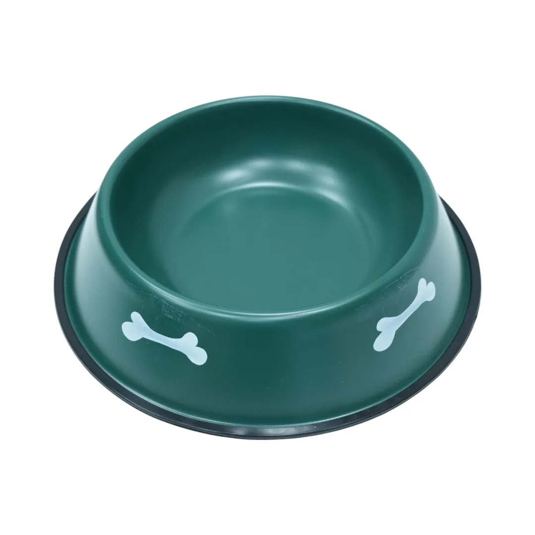 Pet Bowl with Bone Pattern and Non-Slip Base