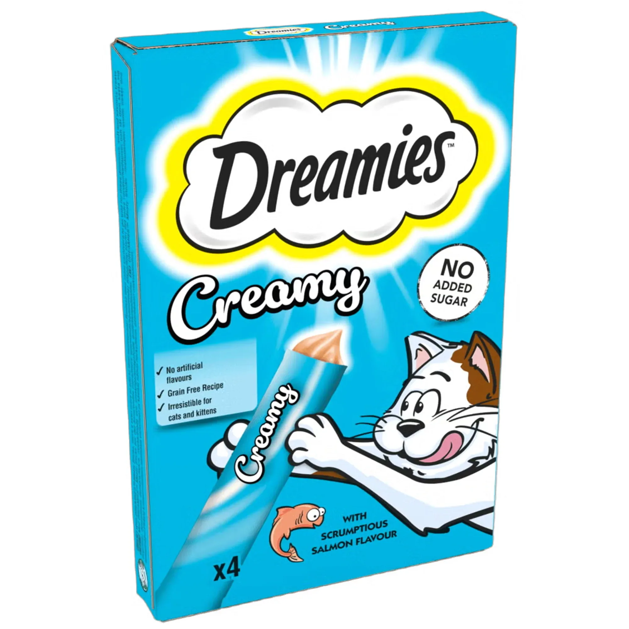 DREAMIES Creamy Snack Cat & Kitten Treat with Salmon Flavour 40g