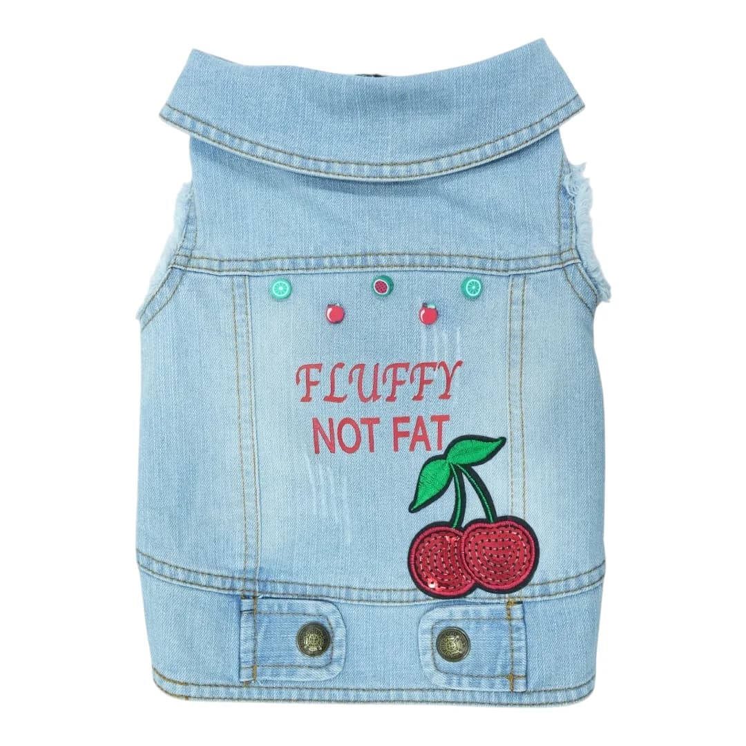 Pet Clothes Dog Jeans Jacket Cool Blue Denim Coat (M) - Image 1