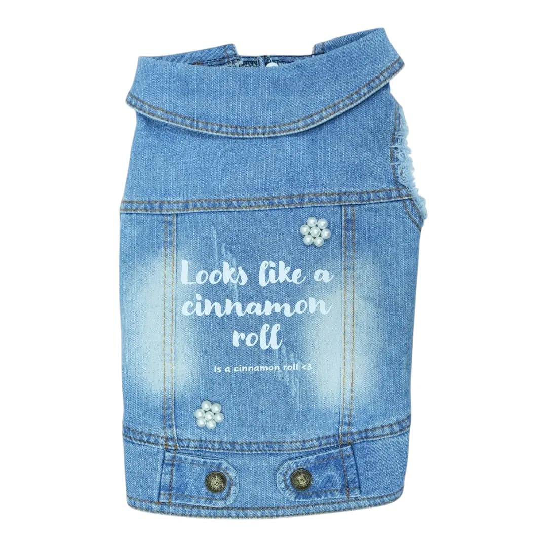 Pet Clothes Dog Jeans Jacket Cool Blue Denim Coat (XL)