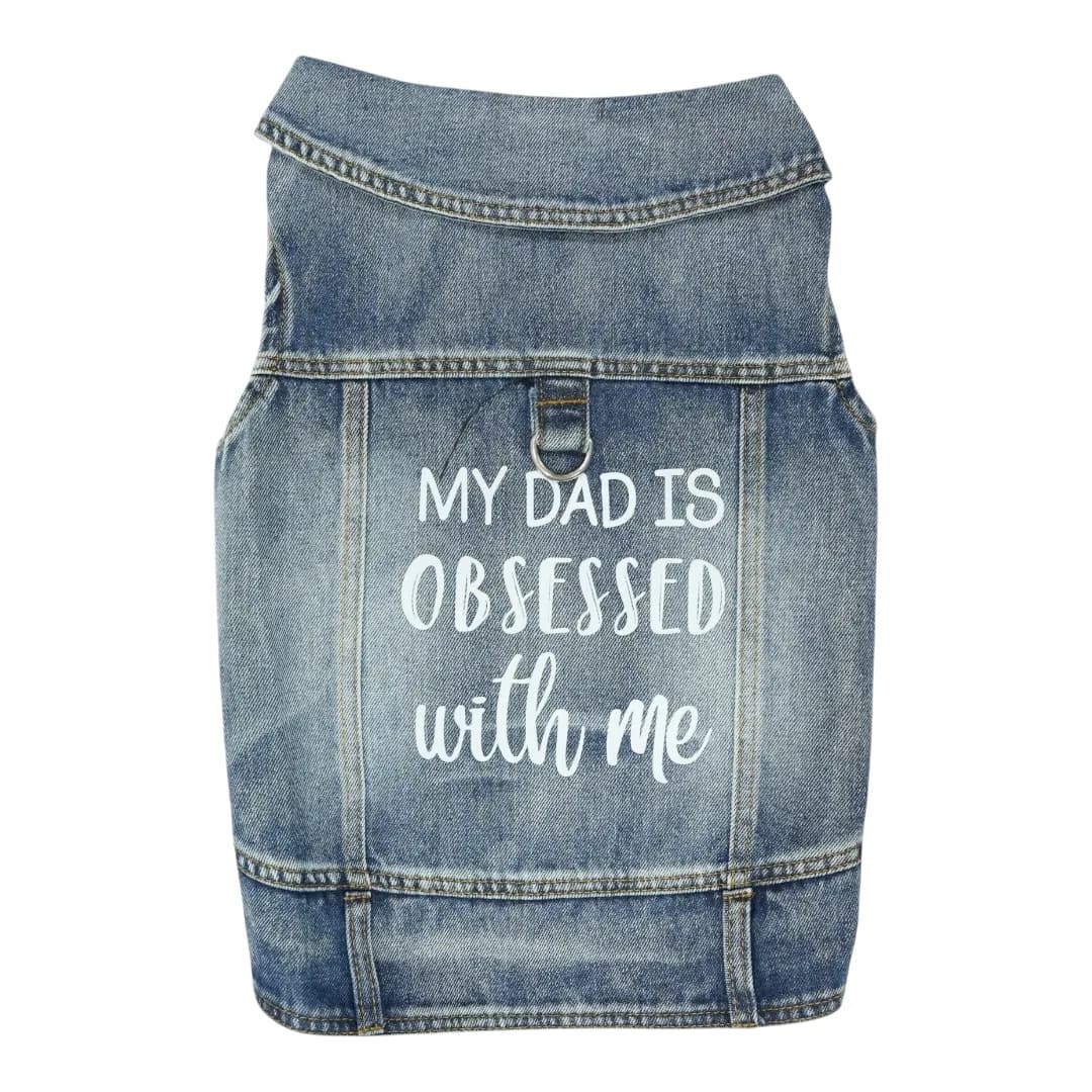 Pet Clothes Dog Jeans Jacket Cool Blue Denim Coat (XXL) - Image 1