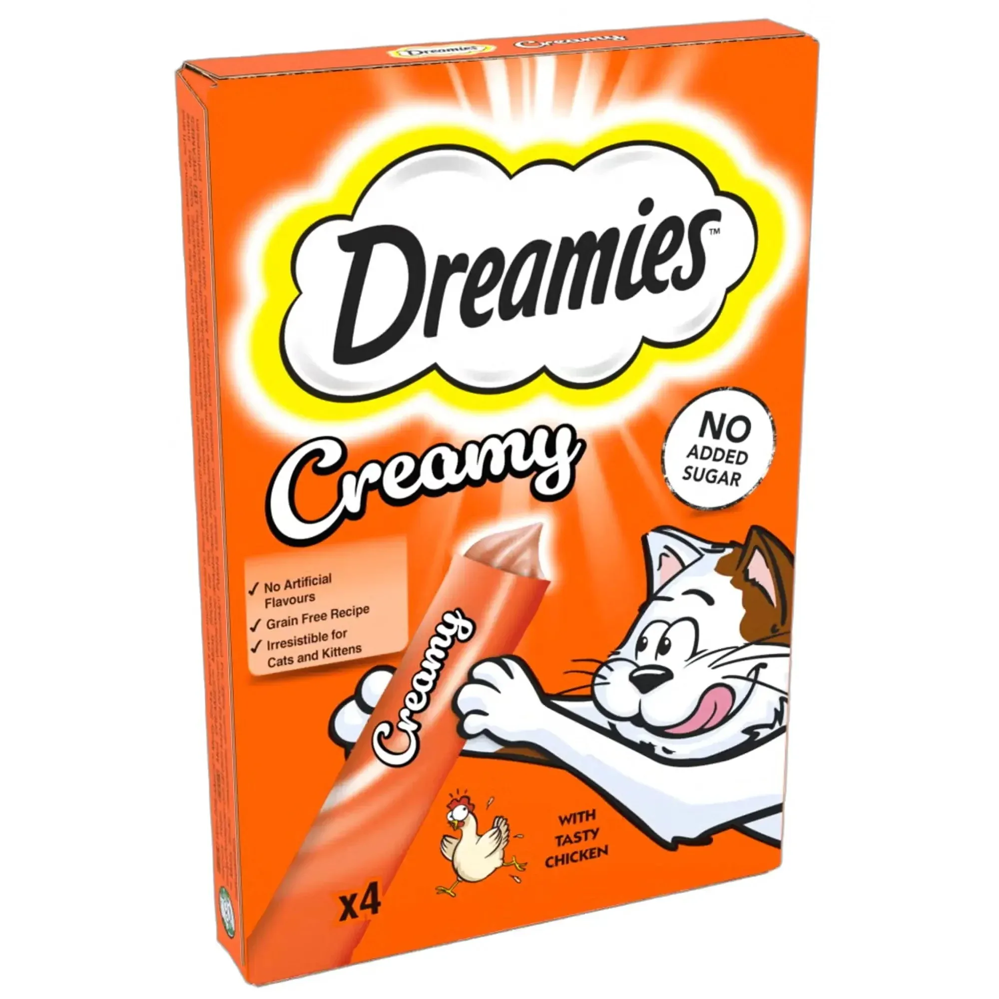 DREAMIES Creamy Snack Cat & Kitten Treat with Chicken 40g - Image 1