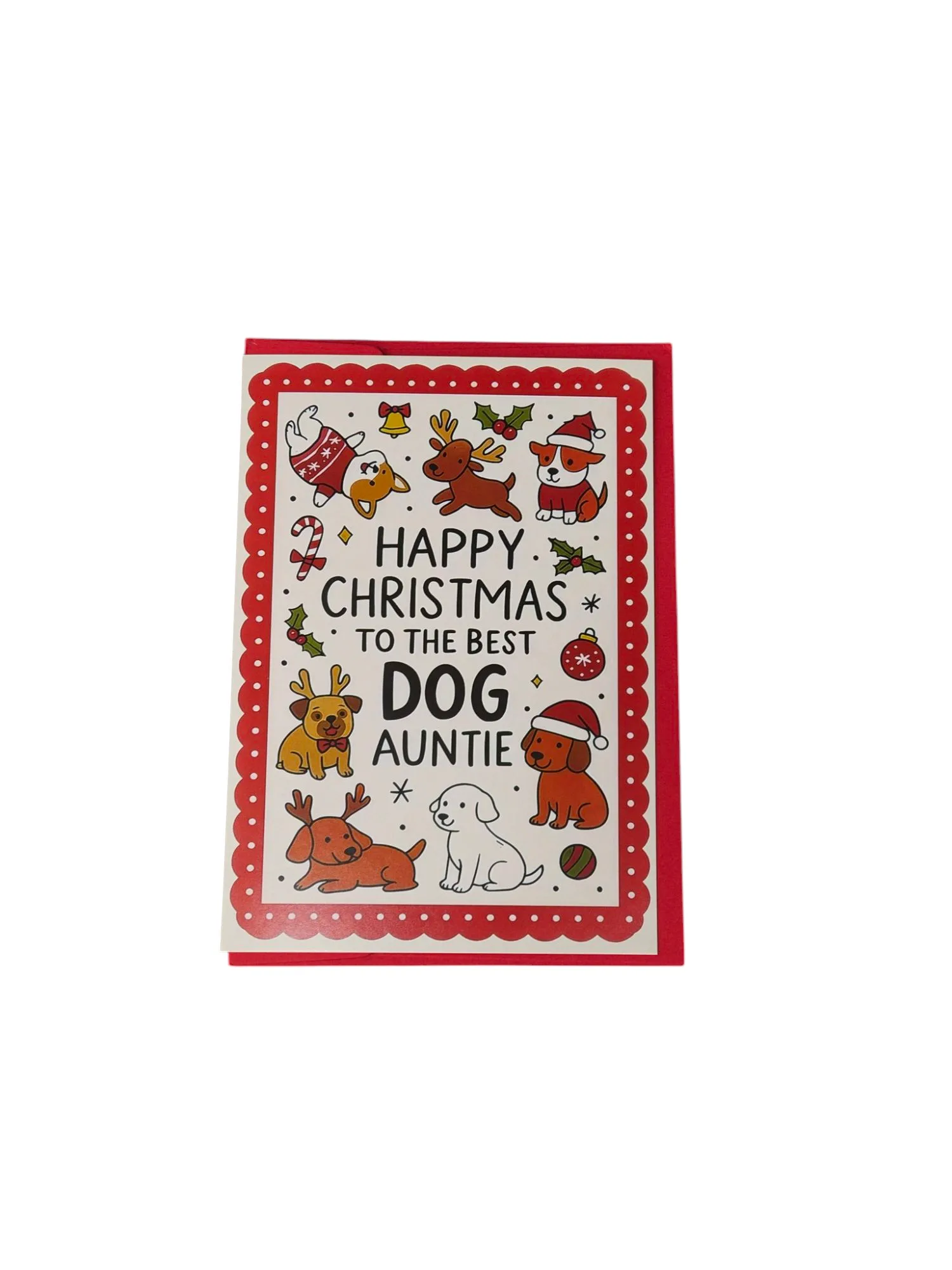 "Best Dog Auntie" Holiday Card - Image 1