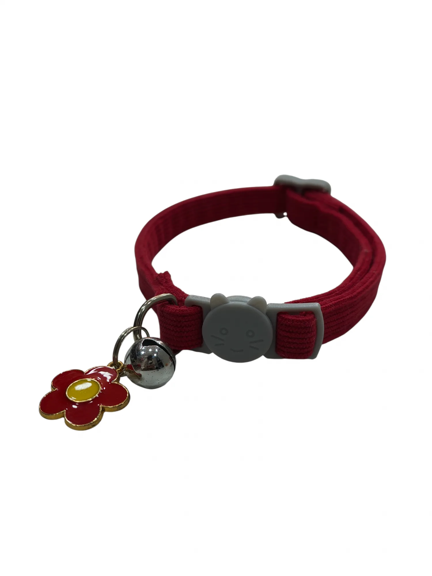 Red flower cat collar - Image 1